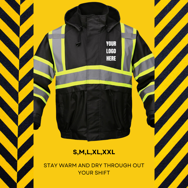 Custom Black Safety Jacket